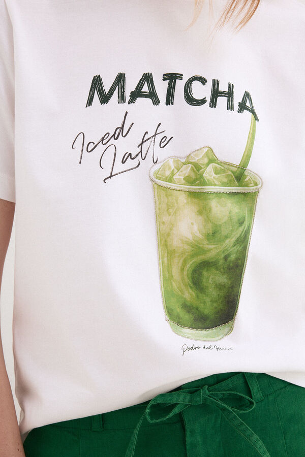 Pedro del Hierro T-shirt estampada na frente Branco
