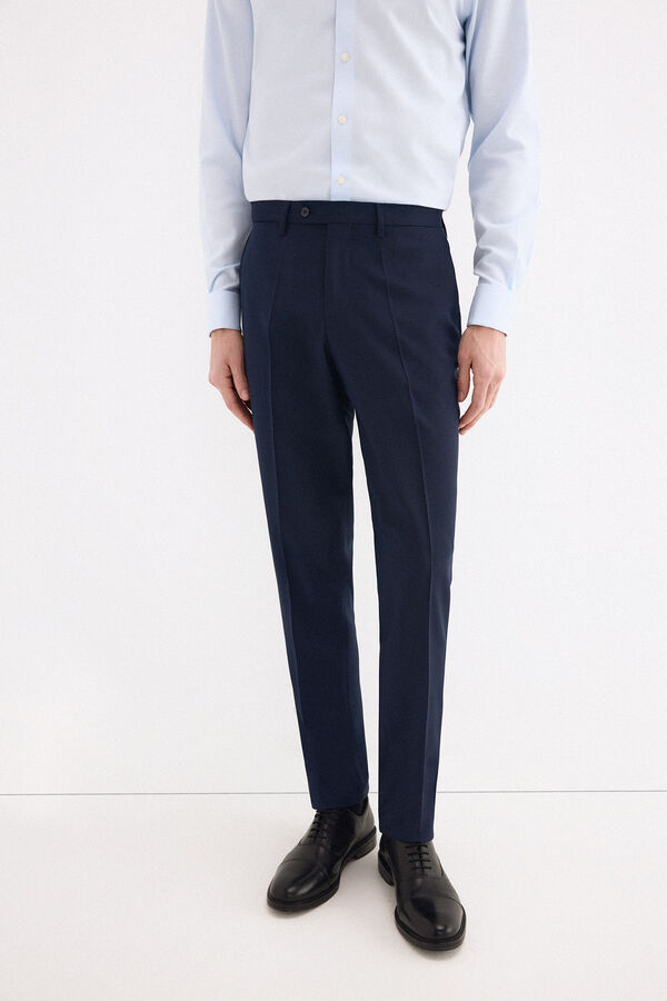 Pedro del Hierro Pantal&oacute;n estructura stretch Azul