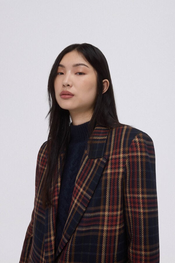 Pedro del Hierro Blazer traje cuadros Azul