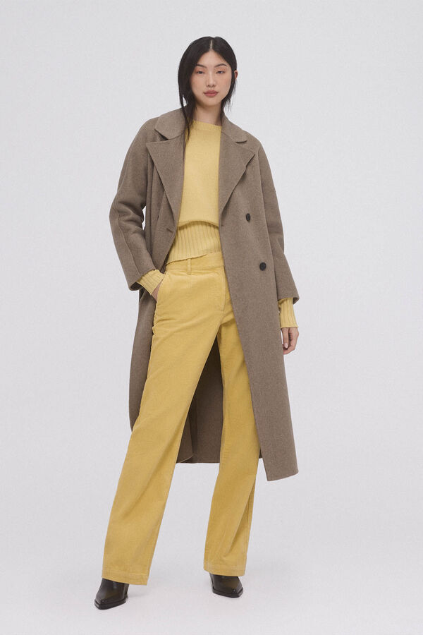Pedro del Hierro Pantal&oacute;n pana stove pipe full length Amarillo