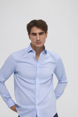 Pedro del Hierro Camisa &agrave; medida sem ferro e resistente a n&oacute;doas Azul