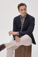 Pedro del Hierro Camisa cuadros tencel modal Gris