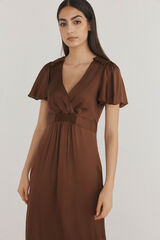 Pedro del Hierro Vestido sat&eacute;n Marr&oacute;n