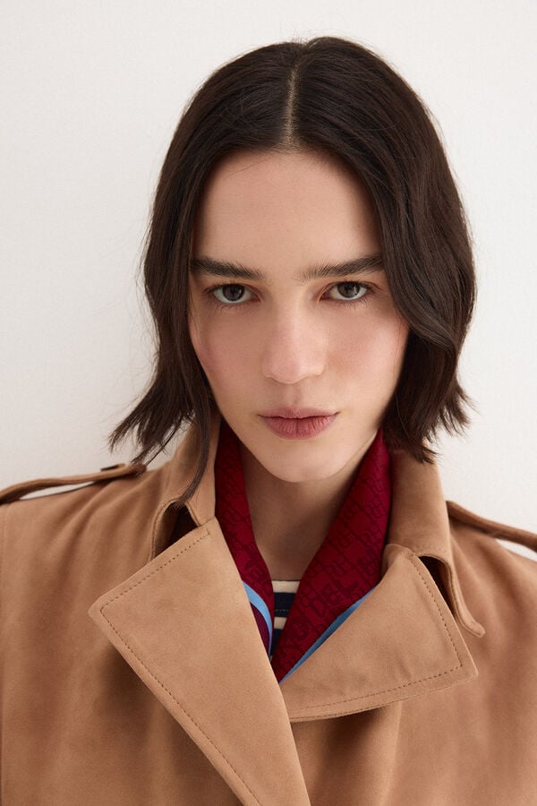 Pedro del Hierro Gabardina de camur&ccedil;a Beige