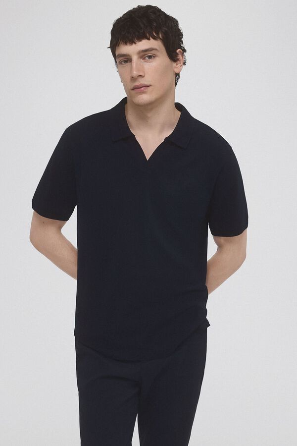 Pedro del Hierro Polo piqu&eacute; tencel Azul