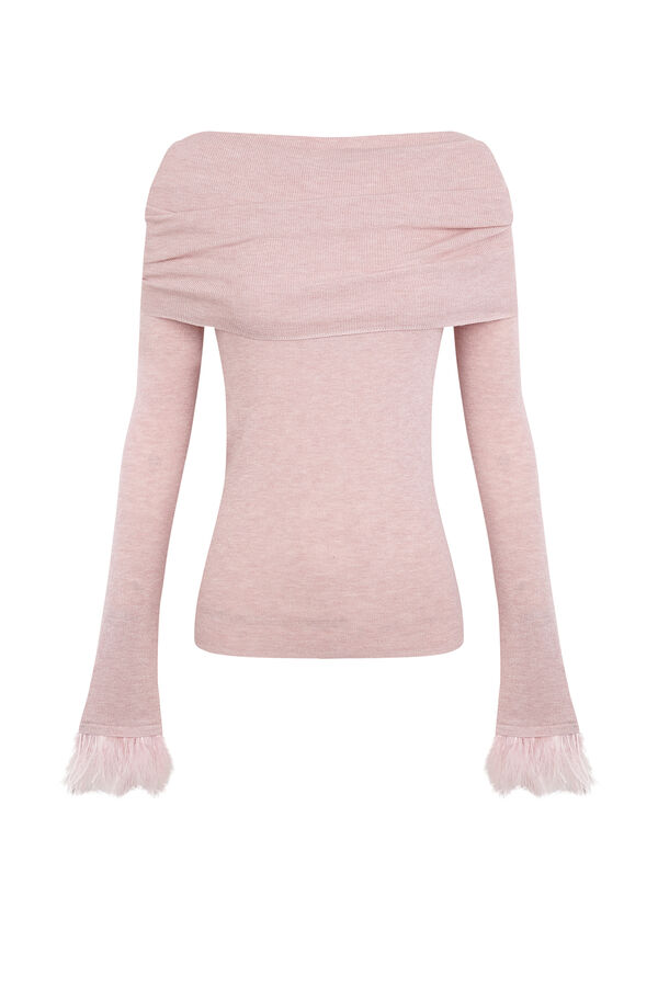 Pedro del Hierro Punho de jersey de penas Rosa