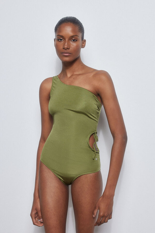 Pedro del Hierro Fato de banho assim&eacute;trico Verde