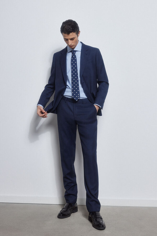 Pedro del Hierro Camisa vestir rayas non iron + antimanchas Azul
