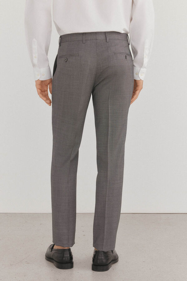 Pedro del Hierro Cal&ccedil;as estilo olho de p&aacute;ssaro, com modelagem slim fit e biel&aacute;stica Cizento