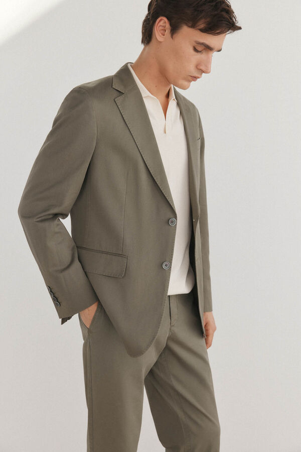 Pedro del Hierro Americana algod&oacute;n y lino Verde