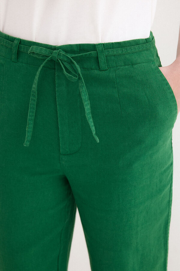 Pedro del Hierro Pantalones straight classic Verde