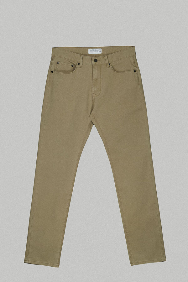 Pedro del Hierro Pantal&oacute;n 5 bolsillos color premium flex slim fit Marr&oacute;n