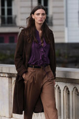 Pedro del Hierro Blusa rom&aacute;ntica volante Morado