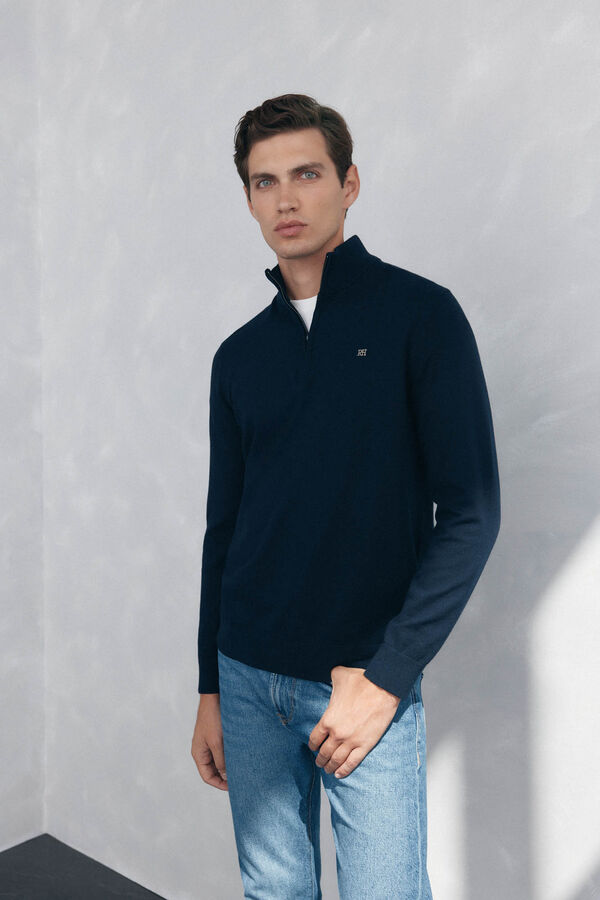 Pedro del Hierro Jersey semicisne Azul
