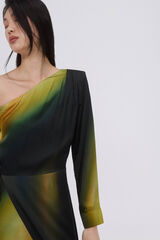 Pedro del Hierro Vestido estampado largo Verde