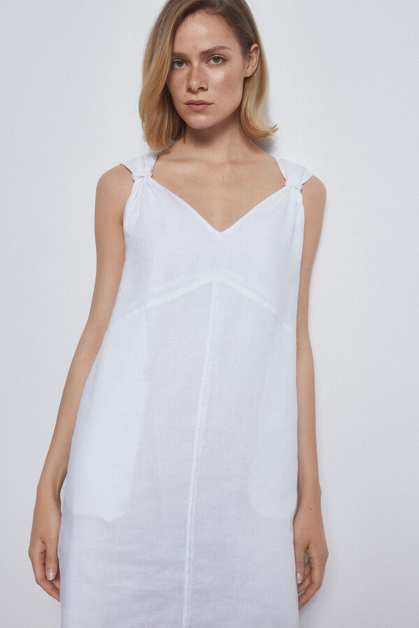 Pedro del Hierro Vestido t&uacute;nica curto Branco