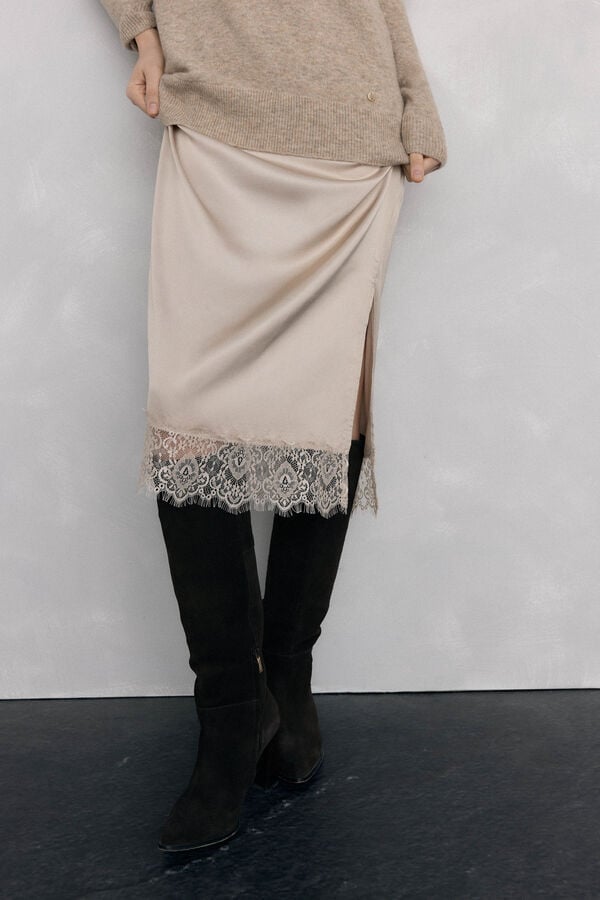 Pedro del Hierro Vestido de malha Beige