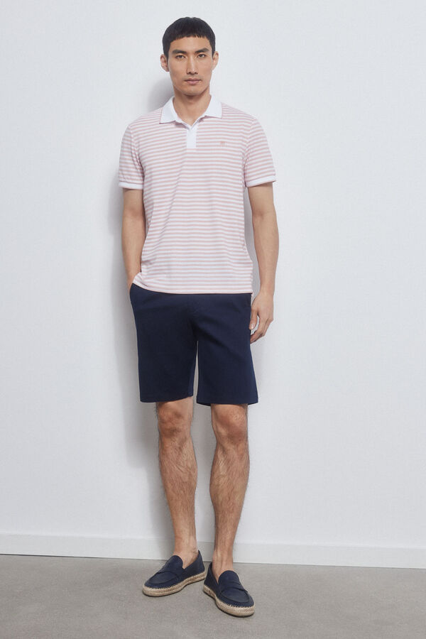 Pedro del Hierro Polo de rayas tips Rosa