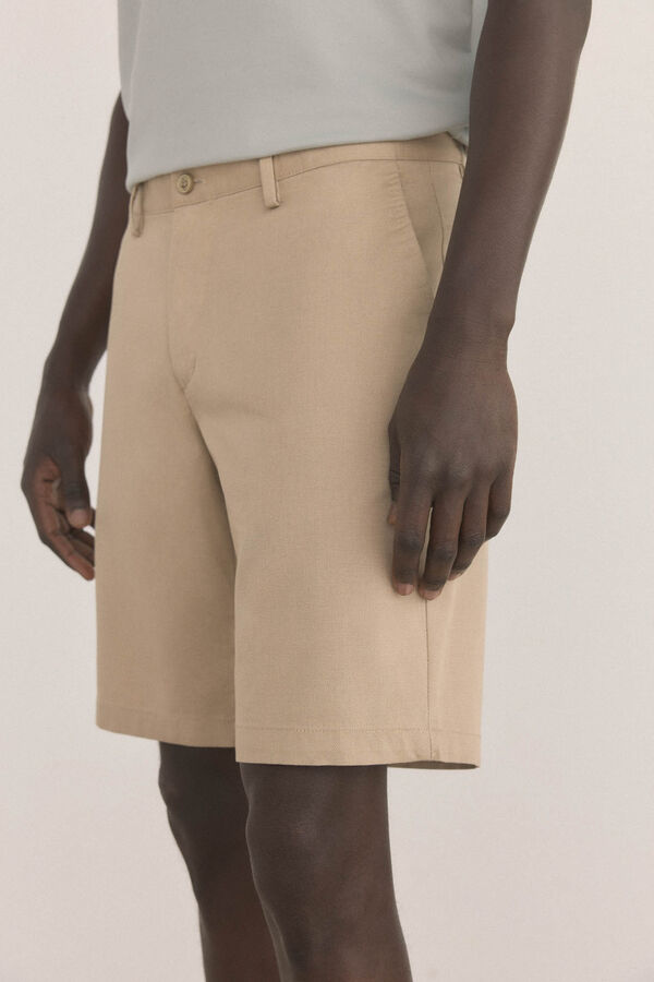 Pedro del Hierro Shorts cal&ccedil;as chino com estampa regular Beige