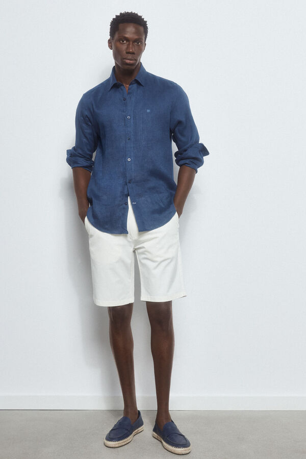 Pedro del Hierro Cal&ccedil;as bermuda chino premium flex  Branco