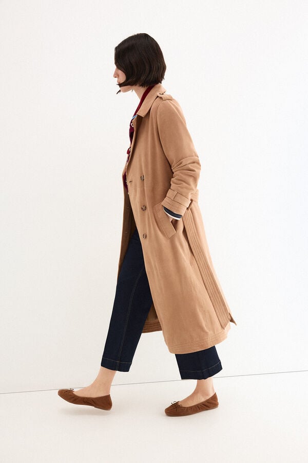 Pedro del Hierro Gabardina de camur&ccedil;a Beige