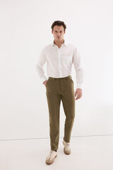 Pedro del Hierro Cal&ccedil;as worker regular em linho Verde