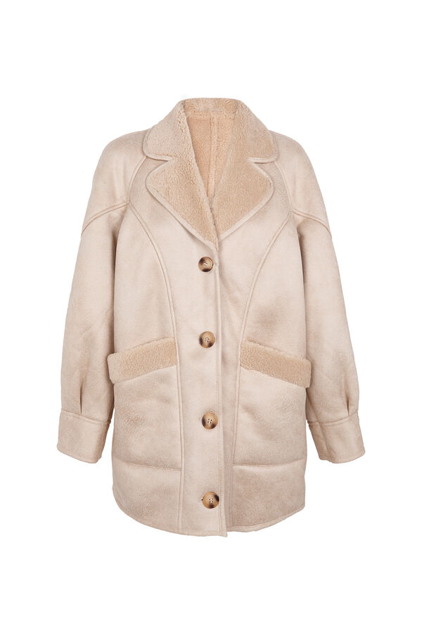 Pedro del Hierro Abrigo doble faz Beige
