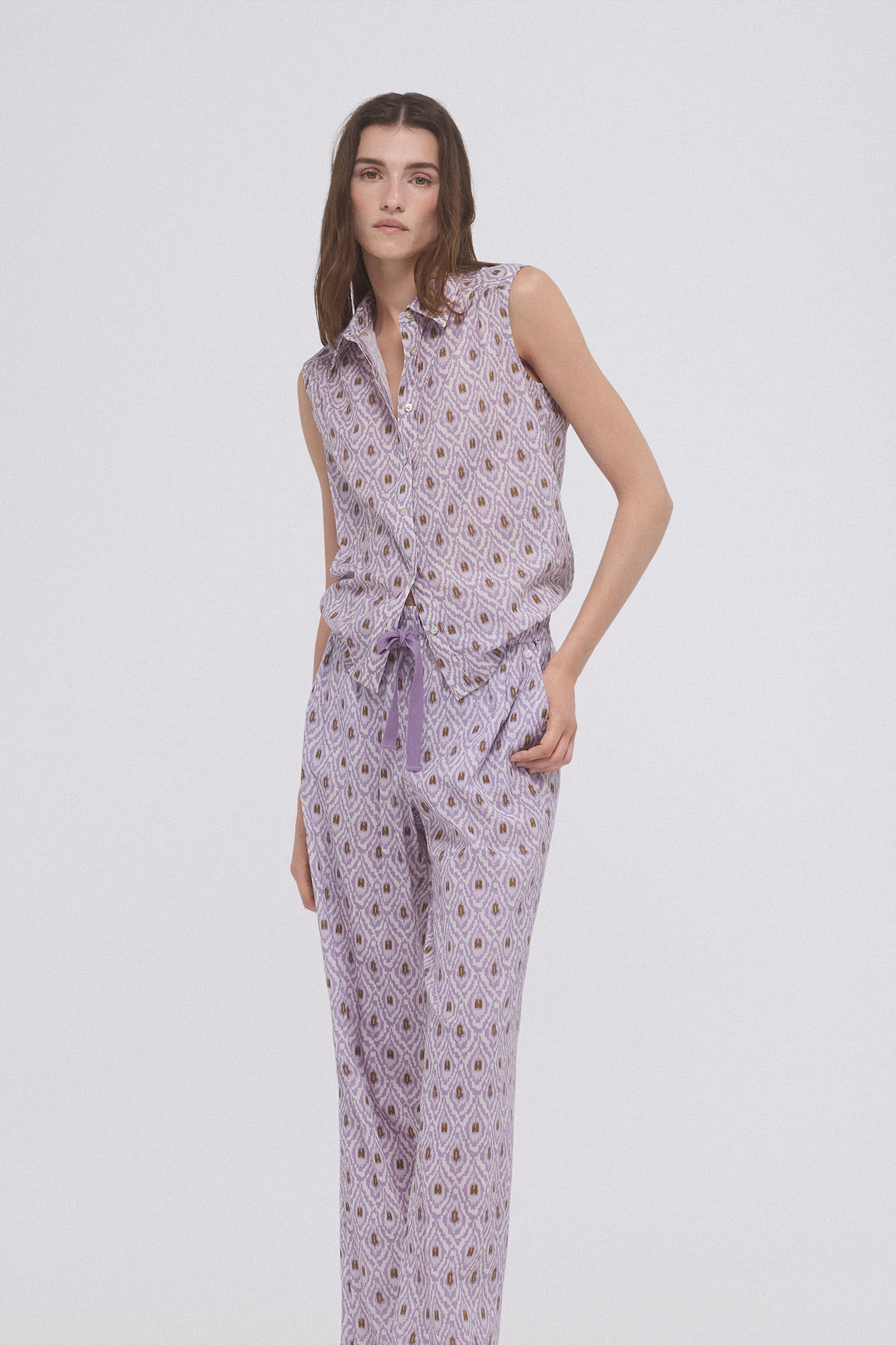Pedro del Hierro Pantal&oacute;n estampado recto