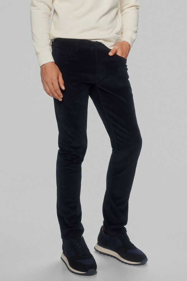 Pedro del Hierro Cal&ccedil;as com 5 bolsos slim fit Azul