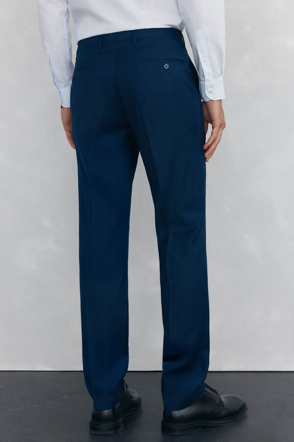 Pedro del Hierro Cal&ccedil;as de alfaiataria lisas e biel&aacute;sticas Azul