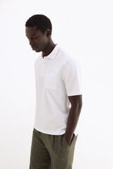 Pedro del Hierro Polo com textura Branco