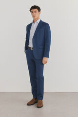 Pedro del Hierro Blazer de algod&atilde;o e linho Azul