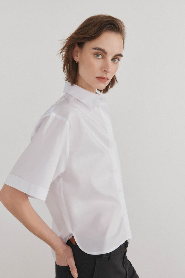 Pedro del Hierro Camisa gola lapela Ecru