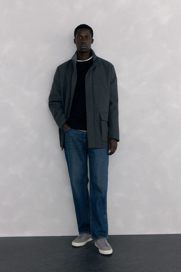 Pedro del Hierro Jersey algod&oacute;n y cashmere Negro