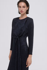 TFP by Tamara Falc&oacute; Vestido jacquard lazada Azul
