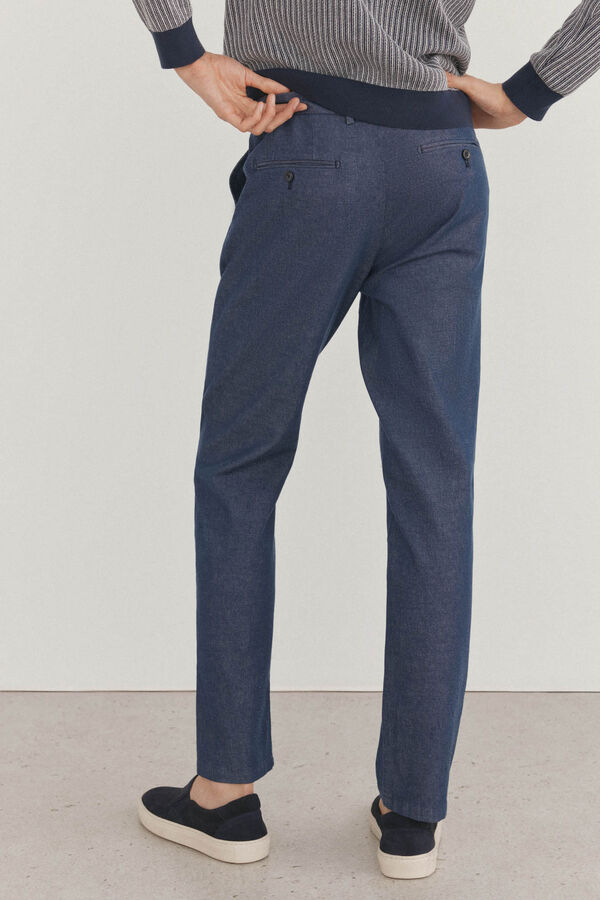 Pedro del Hierro Pantal&oacute;n chino vaquero regular fit Azul