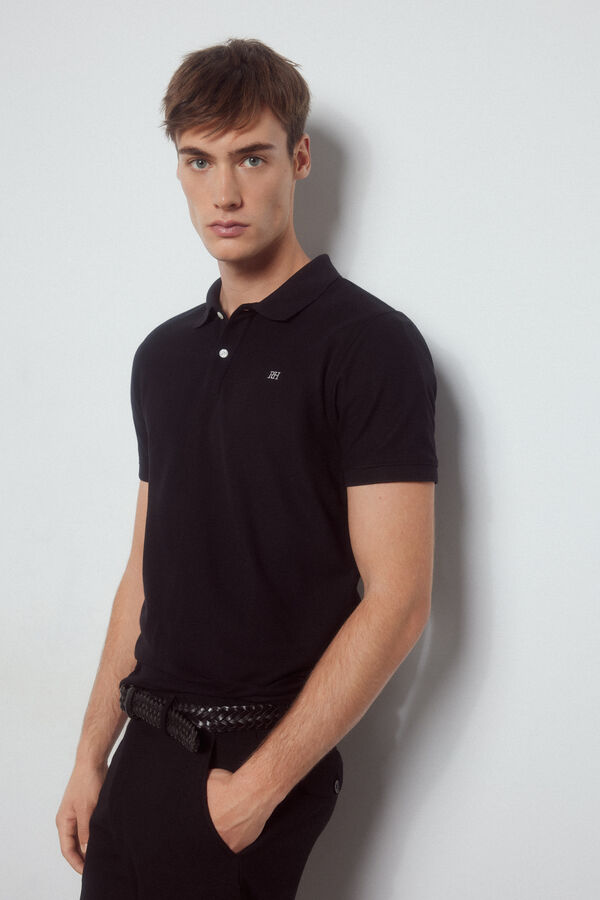 Pedro del Hierro Polo b&aacute;sico slim Negro