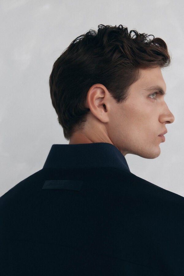 Pedro del Hierro Cazadora bomber de lana Azul