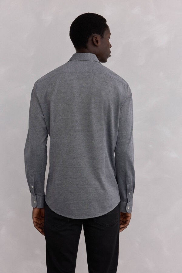 Pedro del Hierro Camisa de malha malha Cizento