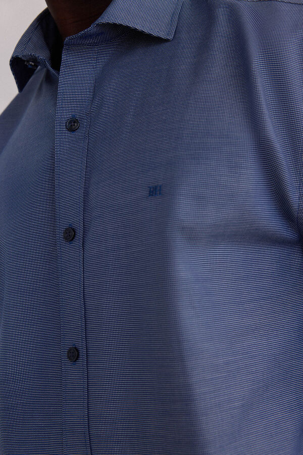 Pedro del Hierro Camisa estructura f&aacute;cil plancha + anti olor regular fit Azul