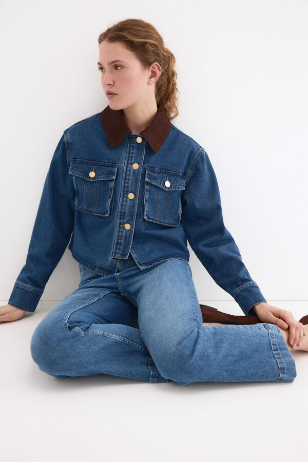 Pedro del Hierro Casaco em denim Azul