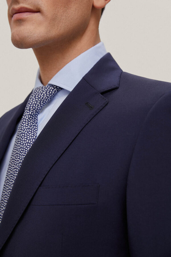 Pedro del Hierro Blazer fato liso bi<br>-stretch Azul