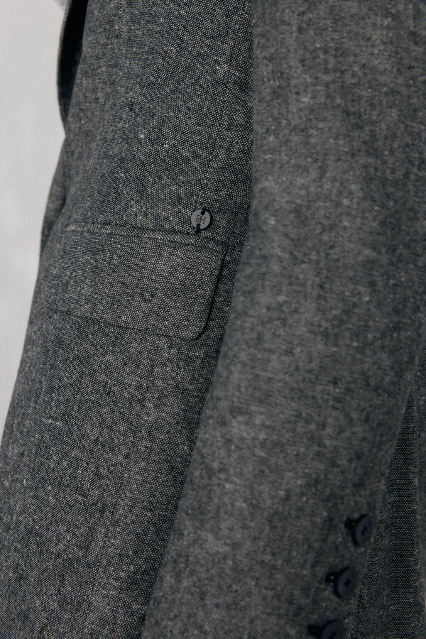 Pedro del Hierro Blazer Cheviot Cizento