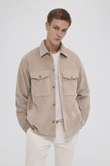 Pedro del Hierro Sobrecamisa pana Beige