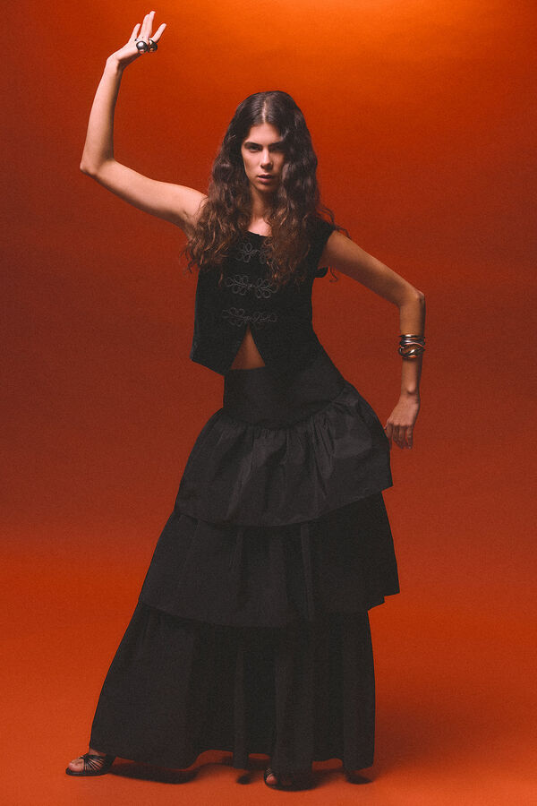 Pedro del Hierro Chaleco terciopelo Negro