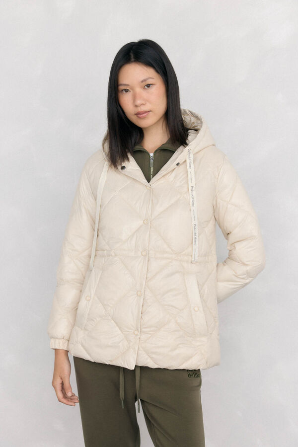 Pedro del Hierro Parka acolchada capucha Crudo