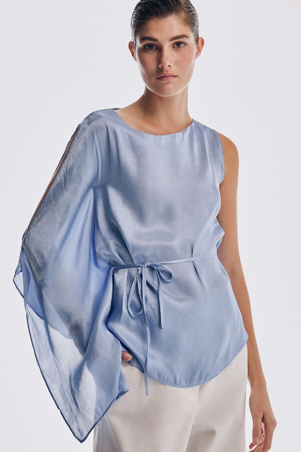 Pedro del Hierro Top escote caja Azul