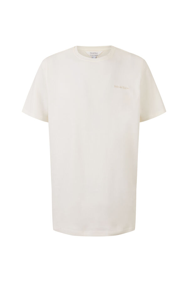 Pedro del Hierro T-shirt de manga curta em algod&atilde;o espanhol Branco