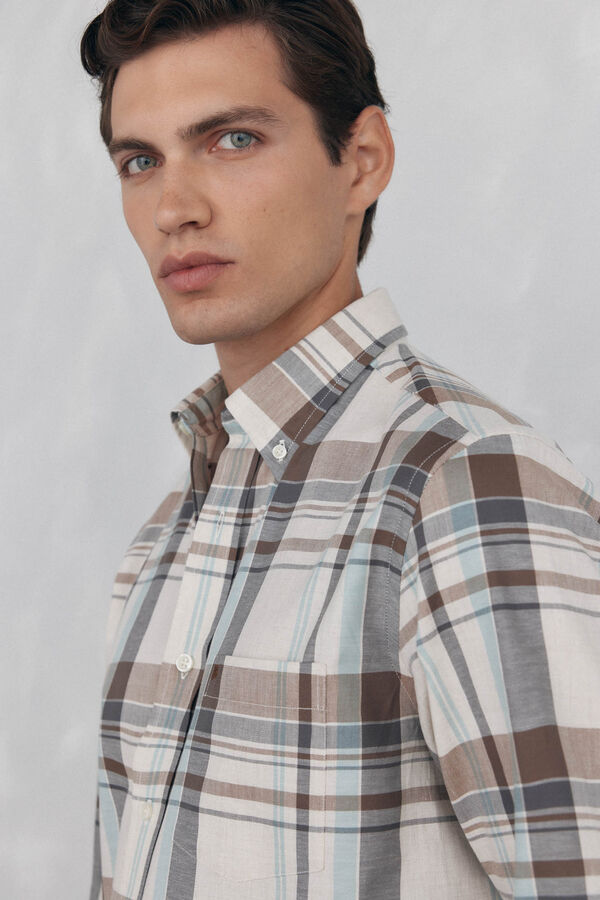 Pedro del Hierro Sarja xadrez suave Beige