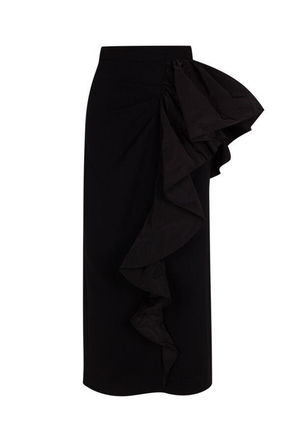 TFP by Tamara Falc&oacute; Saia midi Preto